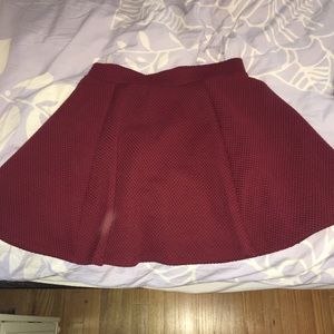 H & M red skater skirt